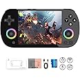 RG40XX H Retro Handheld Game Console RG40XXH Emulator Console Handheld with 4-inch IPS Screen RGB Lighting 64G TF Card Linux System and 3200mAh Battery Supports 5G WiFi Bluetooth 4.2 Black
