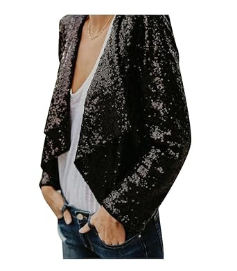 sequin short sleeve jacket