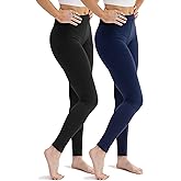 DEVOPS Women's 2 Pack High Waisted Ultra Soft Basic Leggings