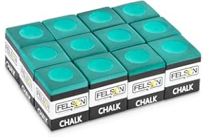 FELSON BILLIARD SUPPLIES Felson Pool Chalk Cubes | Pool Table Accessories for Table Billiards | Pool Cue Chalk & Storage Box
