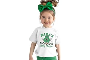 SANIXJOO Toddler Baby Mama's Lucky Charm T-Shirt St Patrick's Day Clover Graphic Shirts Casual Short Sleeve Clothes