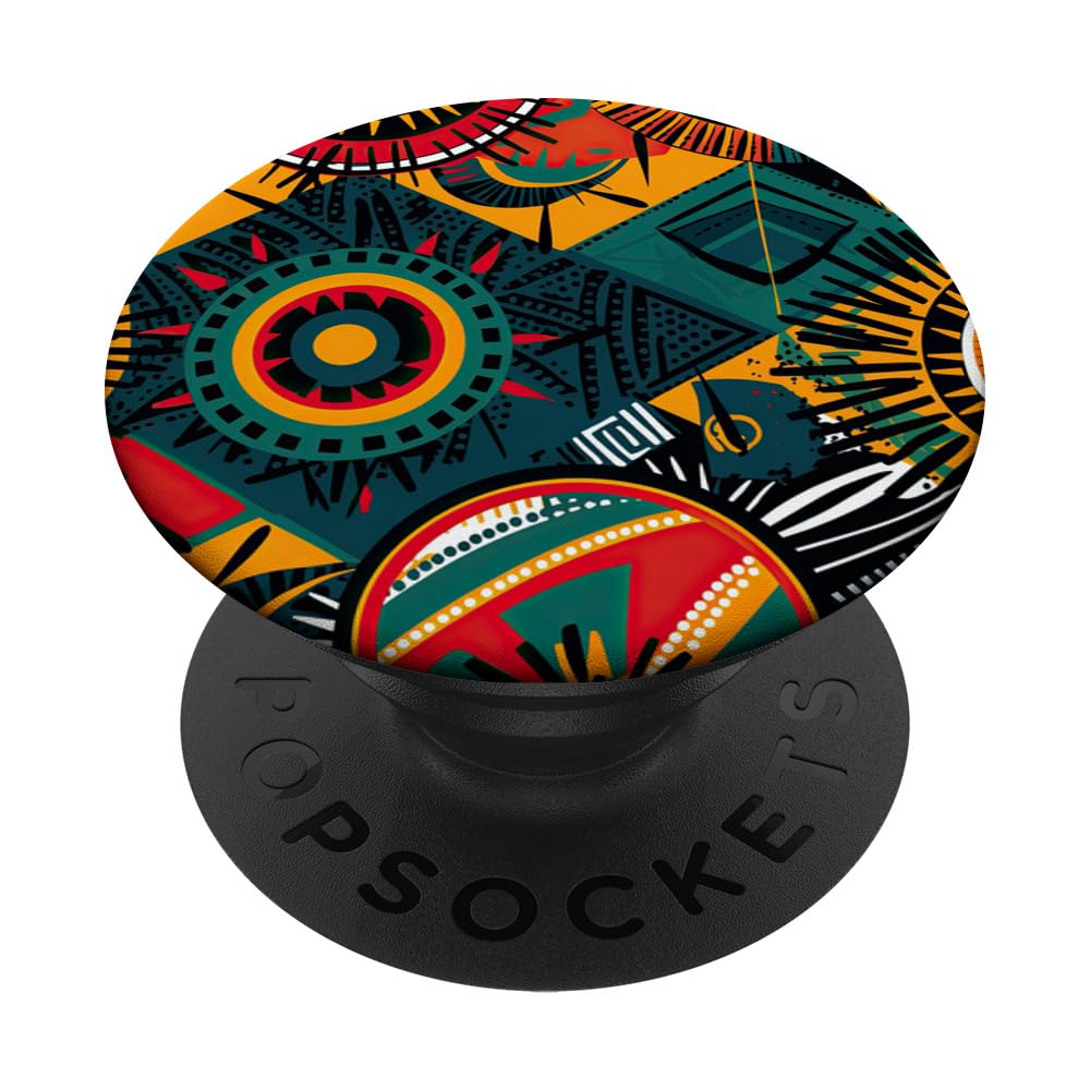 Colorful African Ankara Print Style PopSockets Swappable PopGrip