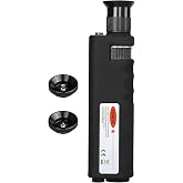 Handheld 400x Fiber Optic End Face Microscope Portable Fiber Optic Inspection Tools 2.5mm FC SC ST and 1.25mm LC Adapter FTTH Cleaning Tool