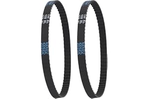 Long Lasting Timing Belt Model 150XL037, Black Rubber Gear Drive with a Total of 75 Teeth at a Width of Ten Millimeters (2pcs