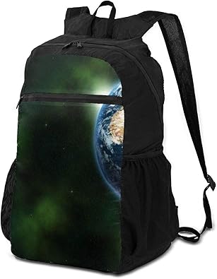 Amazon 登山リュック ザック イラスト惑星地球 バックパック 軽量 防水 通勤 小型旅行 折りたたみ式キャンプ アウトドアバッグ 登山 リュック ザック