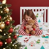 Bloomsbury Mill Toddler Christmas Bedding Set 120x150cm White view 4