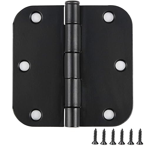 TDCHINGES 100 Pack Door Hinges Satin Chrome 4 Inch 5/8'' Radius