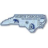 North Carolina Small State Magnet by Classic Magnets, 3.3" x 1.3", Collectible 3D Rubber Vintage-Style Souvenirs and Gifts Made in the USA
