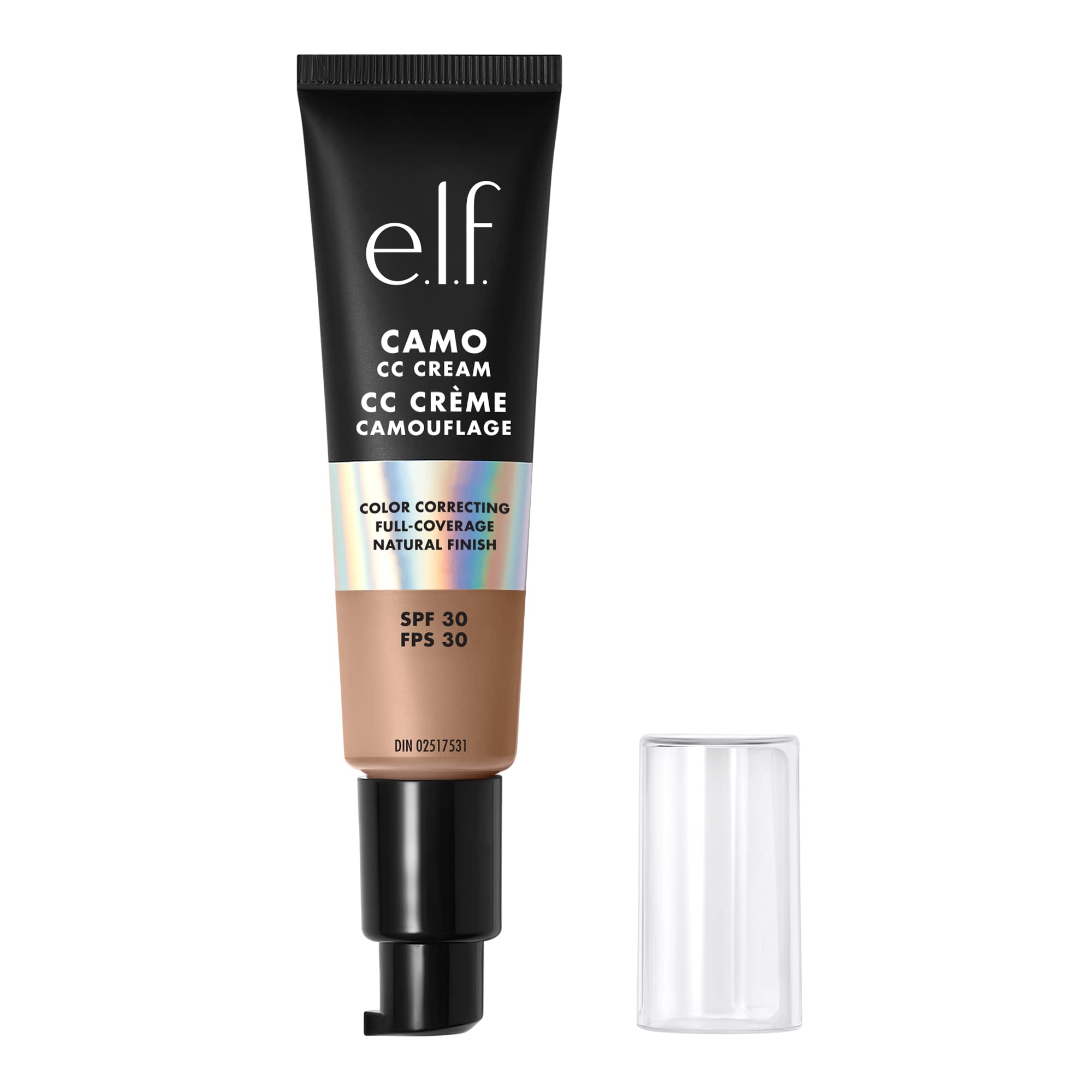 e.l.f. Camo CC Cream, Color Correcting Medium-To-Full Coverage Foundation with SPF 30, Medium 370 N, 1.05 Oz (30g) — image 1