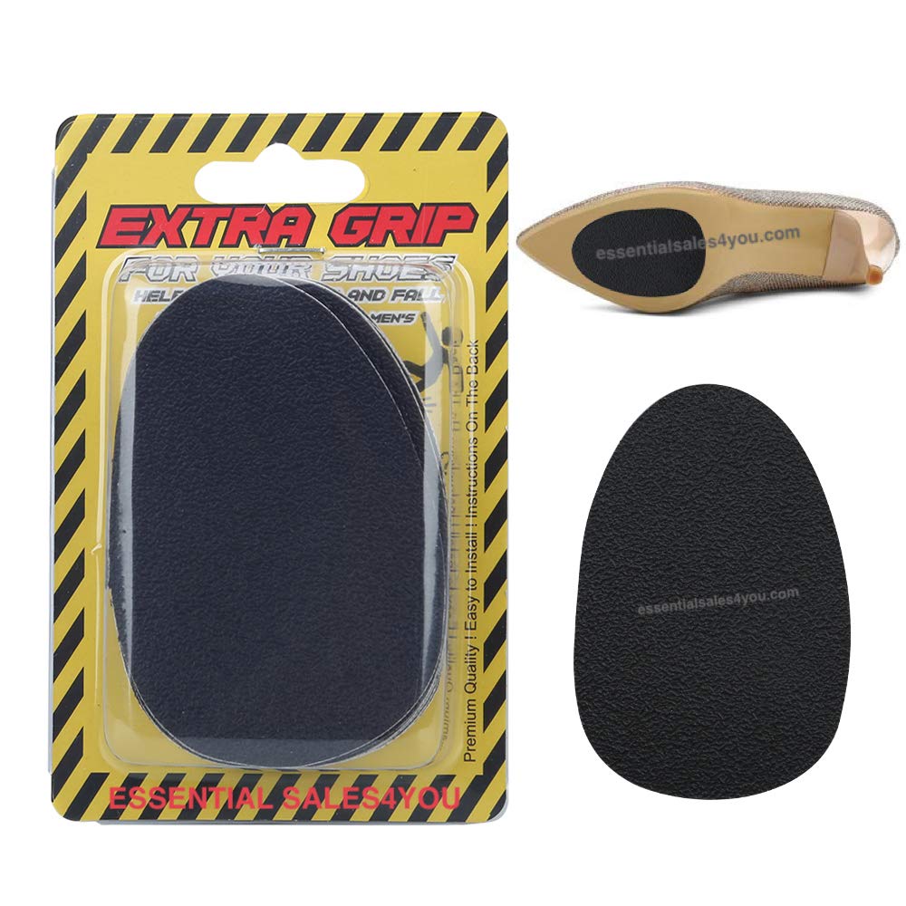 Anti-Slip Stick on Shoe Grip (16 pcs) Pads Non-Slip Rubber Adhesive Sole Protector No Slip Cushion Heel Replacement Pad Prevention