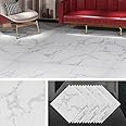 Livelynine 16-Pack White Vinyl Flooring Peel and Stick Floor Tile for Bathroom Waterproof Floor Tiles Marble Laminate Flooring Sheet Sticky Kitchen Tile Stickers Basement RV Bedroom Linoleum 12x12