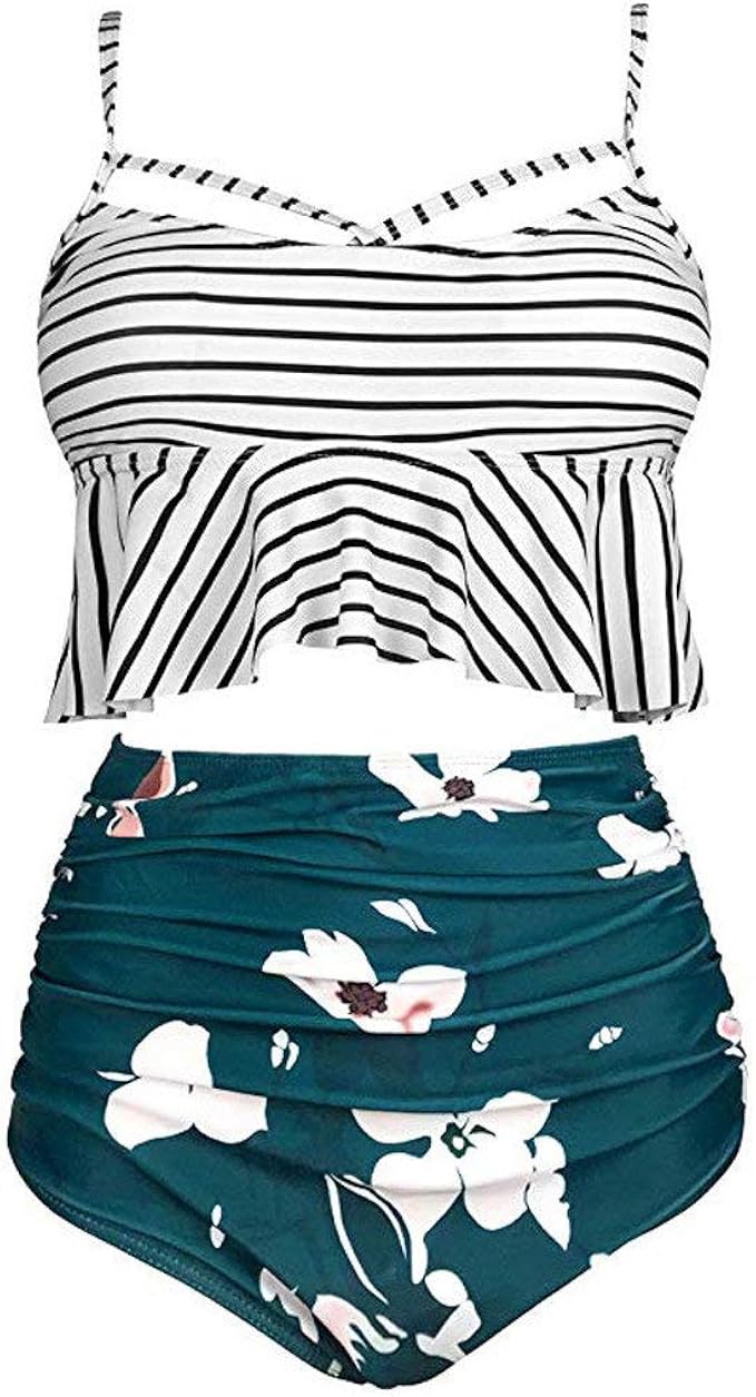 Sexy Bikini Damen Set Push Up High Waist Bikini Oberteil Zweiteilige Frauen Sommer Sportlich