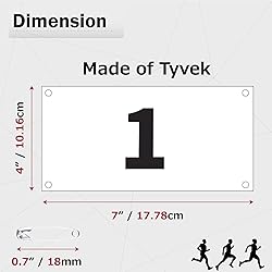Azarxis Running Bib Competitor Numbers with Safety