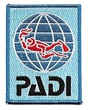 PADI Scuba Diver Patch (4 Inch) Embroidery Diving Badge Easy DIY Iron / Sew On Embroidered Applique by Karma Patch