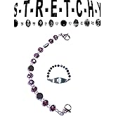 Hidden Hollow Beads Women's Purple Stretchy 6.5 or 5.5 inch long Medical Alert ID Interchangeable Replacement Bracelet, Identification Vital info tag