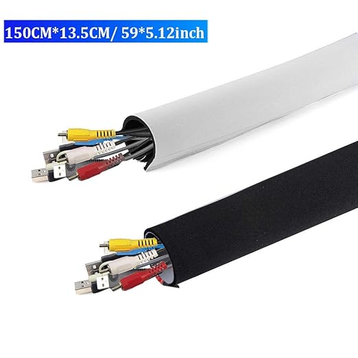 AGPTEK Universeller Neopren Klettverschluss Kabelschlauch Kabelkanal aus Neopren Material mit Klettverschluss, flexible und w