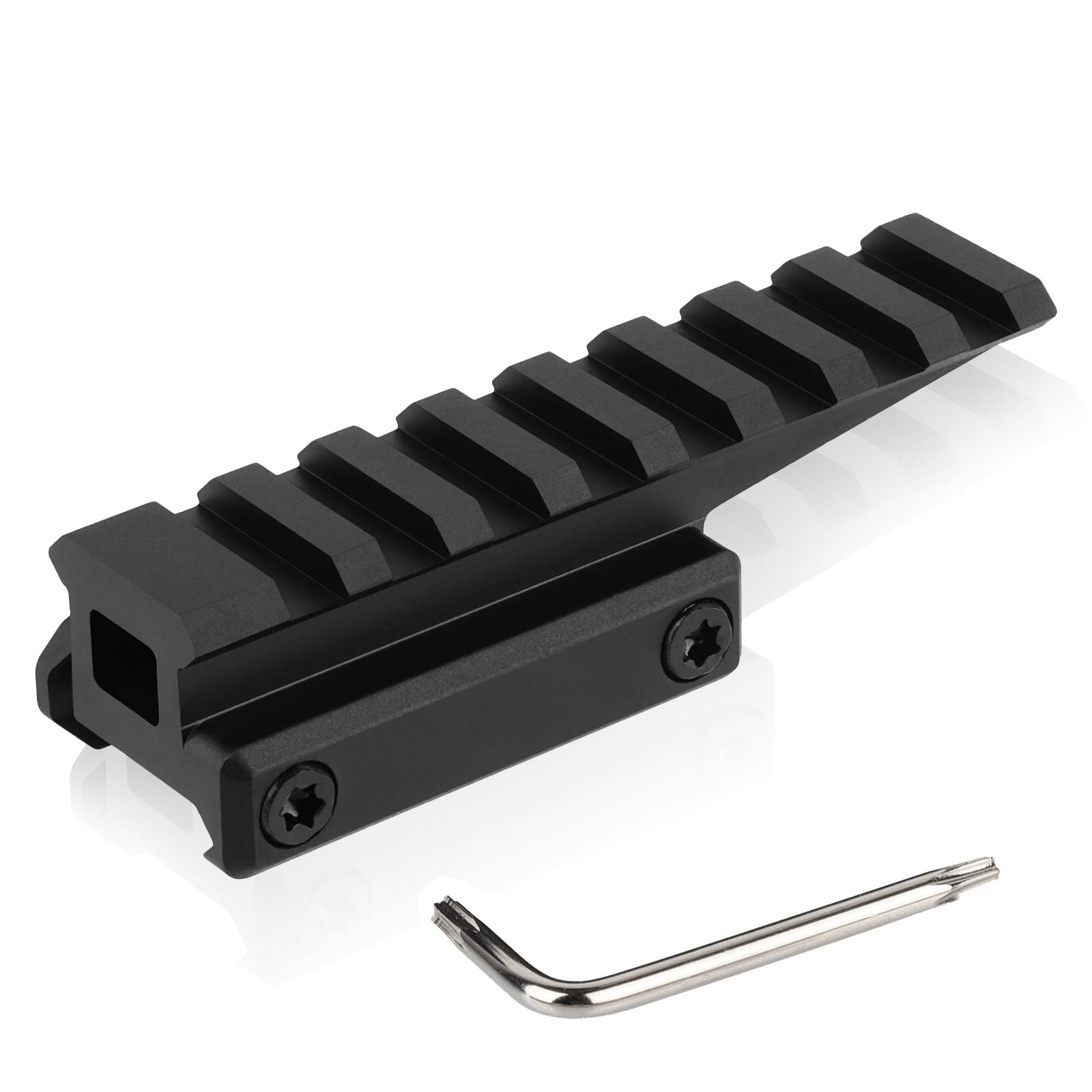 ToopMount Fast Optic Riser Mount Base 20mm Picatinny Rail 8 Slots 0.67" Raised Height, 3.5" Length 0.9" Height Short Mount Adapter Forward Offset Rail Mount Accessories
