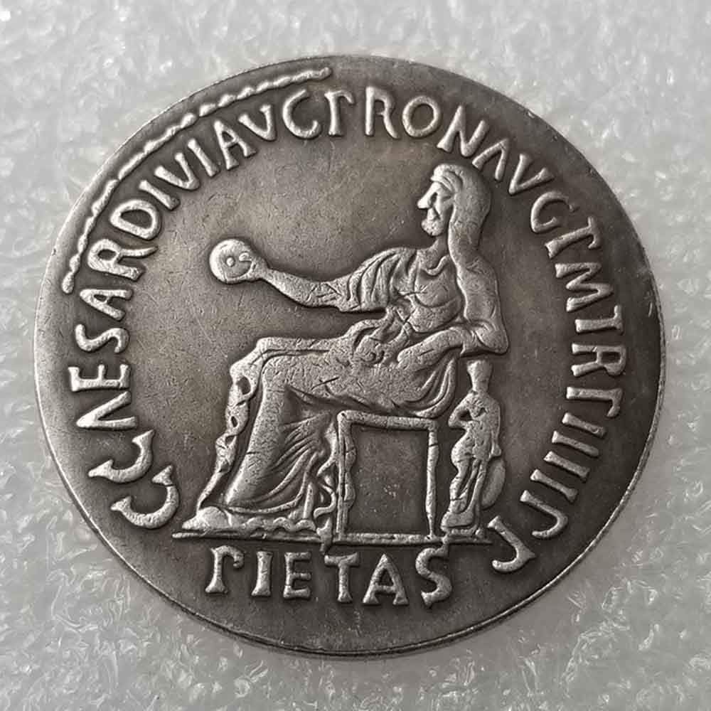 DengRen Ancient Replica Roman Old Coin - Philosopher King Coin Empire Coins - Ancient Roman Coinage Coins- Roman Commemorative Coin Handmade Crafts Satisfactory Service