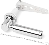 Weielt Toilet Flush Handle Replacement Kit Zinc Alloy with Chain Adjustable Arm