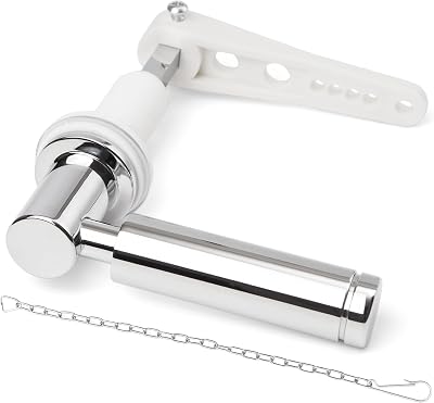 Weielt Toilet Flush Handle Replacement Kit Zinc Alloy with Chain Adjustable Arm