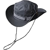 Mtgluk Fishing Hat, Wide Brim Breathable Boonie Hat UV Protection Safari Hiking Bucket Hat Beach Summer Cap