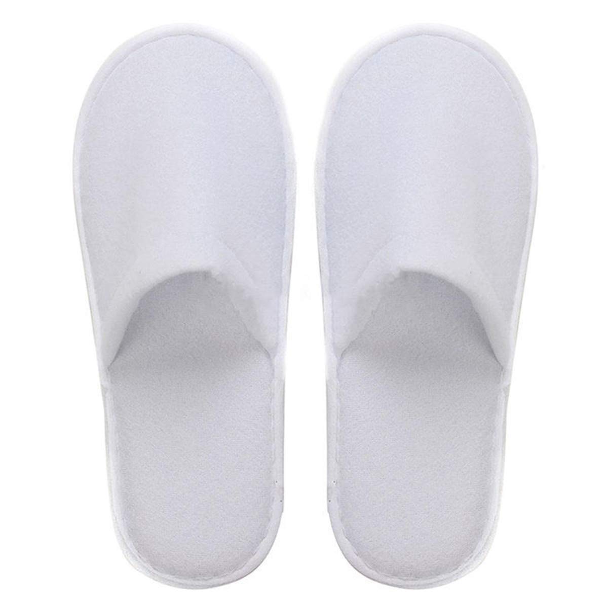 Gracosy Zapatillas de Hotel Unisex Zapatillas Desechables Invitado Fiesta Aguas Termales SPA Zapatillas de Tela de algodón Zapatillas Blancas Transpirables Plegables