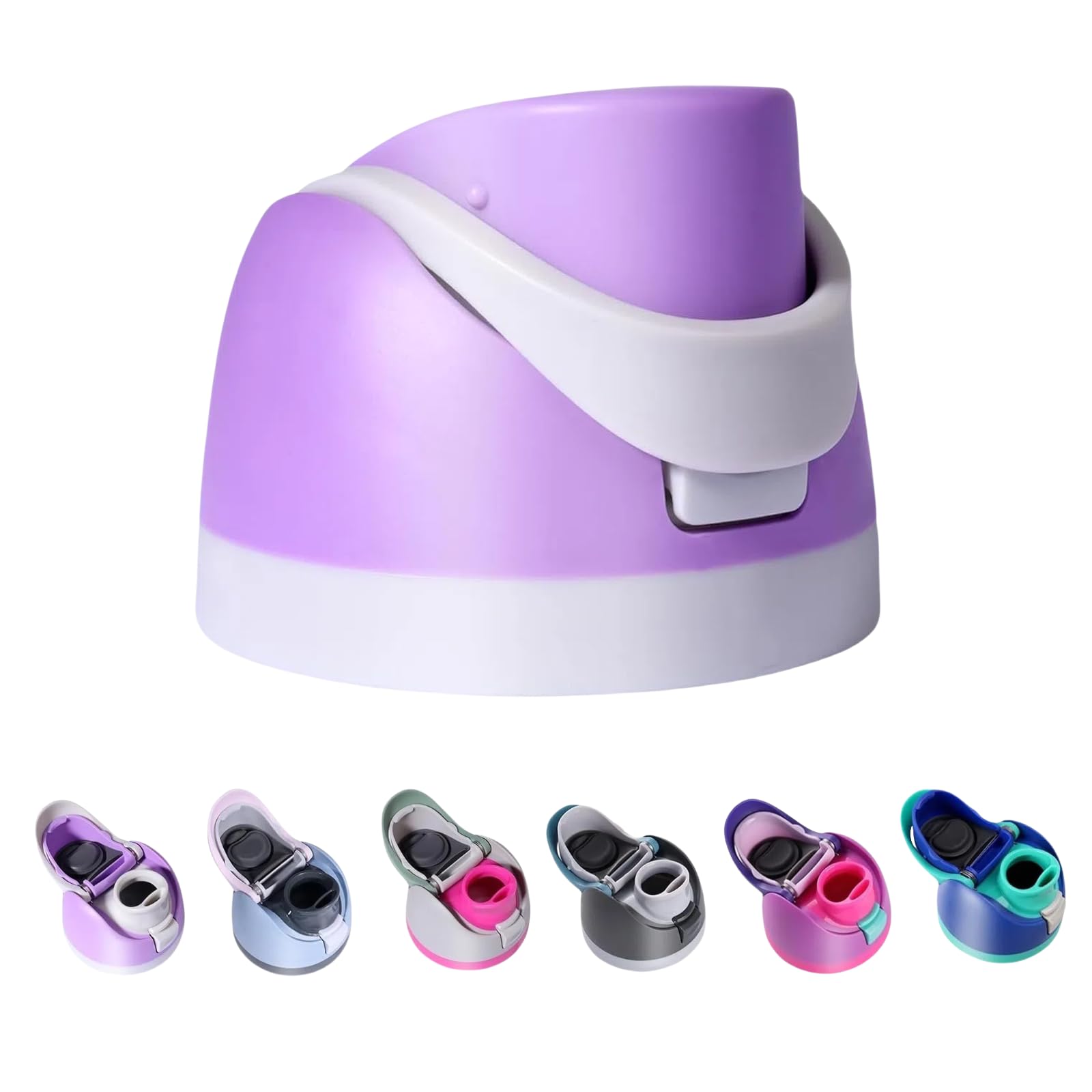 Photo 1 of Replacement Lid for Owala, One Button Top Replacement, Leakproof BPA-Free Sports Water Bottle Cap Replacement Compatible with Purple Owala 24oz 32oz 40oz 16oz (Light Purple)
