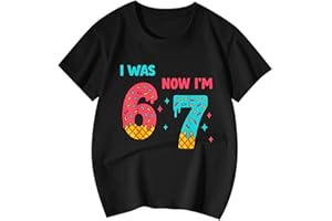 I was 6 Now I'm 7 or Ice Cream 67th Birthday T-Shirt Soft and Comfortable Back to School Tops Outfits