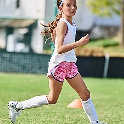 Under Armour Girls' Fly by Shorts, Purple Zest