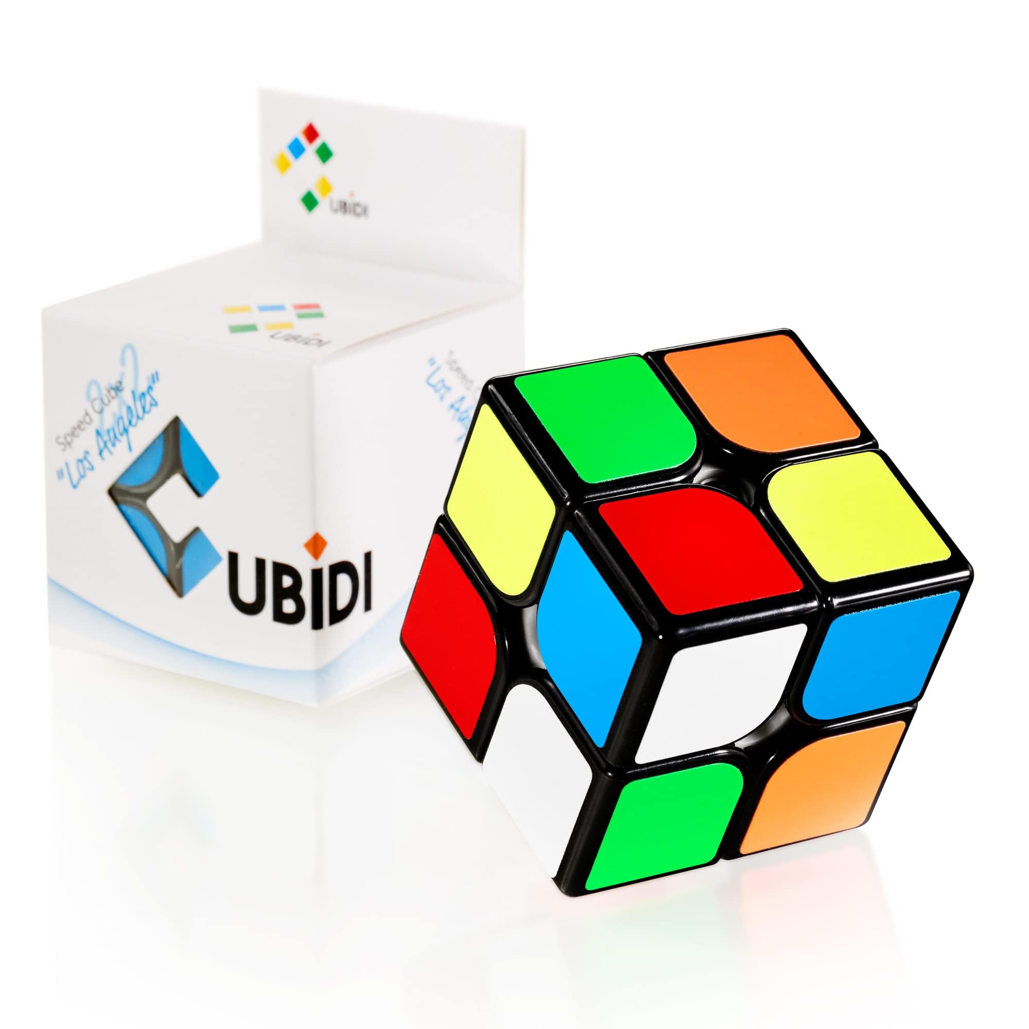 CUBIDI® Magic Cube 2x2 - Type Los Angeles - Classic Look - Fidget Toy 2x2x2-3D Puzzle Sensory Toys - Puzzles for Adults & Kids - Stress Relief Toys - Fidget & Finger Toys Perfect as Travel Games