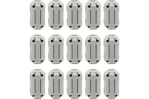 RAOGOODCX 15Pcs 7mm Grey Clip-on Ferrite Ring Core RFI EMI Noise Suppressor Anti-Interference Cable Clip for Telephones Tvs Speakers Radio Audio Equipment Noise Suppressor Video Cable Power Cord