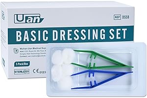 UAN Sterile Cotton Balls sterile Plastic Forceps | Wound Care Kit (Cotton Balls)