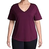 Purple Oxford Plus Size V-Neck Tee - 2X