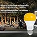 LOHAS LED Dusk to Dawn Sensor Light Bulb, 40W Equivalent A19 Yellow LED Bulbs 2000K, E26 Base, Auto on/off, 500 Lumens, Non-Dimmable(4 Pack)