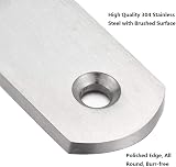 Hyber&Cara 6 Pack Heavy Duty Right Angle Bracket Stainless Steel 125x75mm view 3