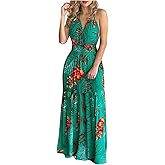 Womens Sleeveless Spaghetti Strap Homecoming Dresses - Deep V Neck Maxi Long Dresses