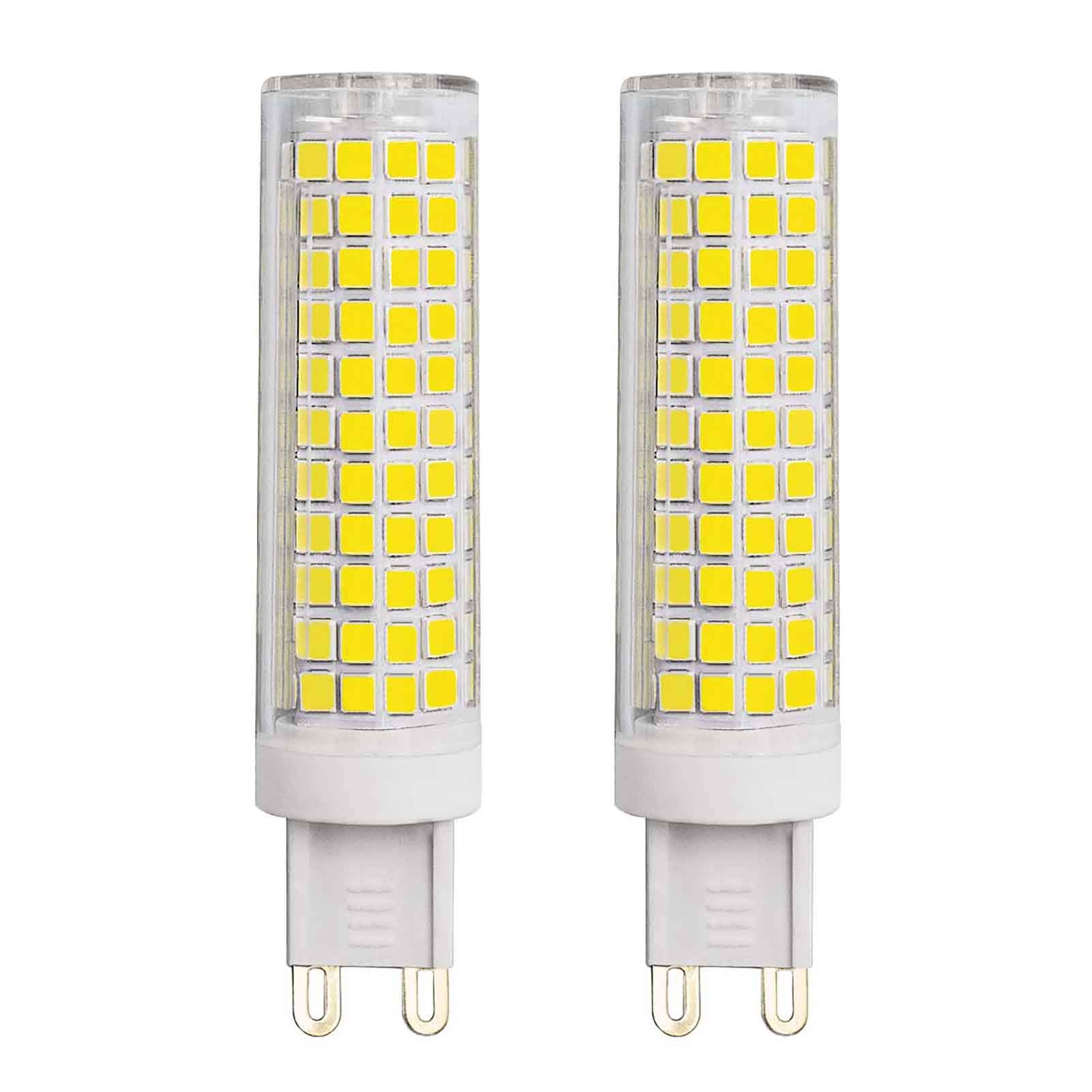 MJIUZHOU G9 LED Light Bulbs 10W Equivalent to 100W Halogen Cool White 6500k 1000 Lumen 220V-240V Energy Saving G9 Bi-Pin Base Bulb (Pack of 2)