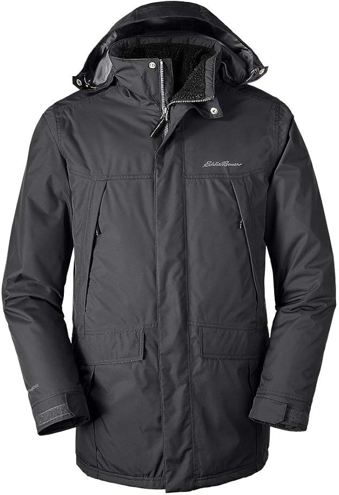 Eddie Bauer Men's Rainfoil Insulated Parka Grey Small Amazon.co.uk