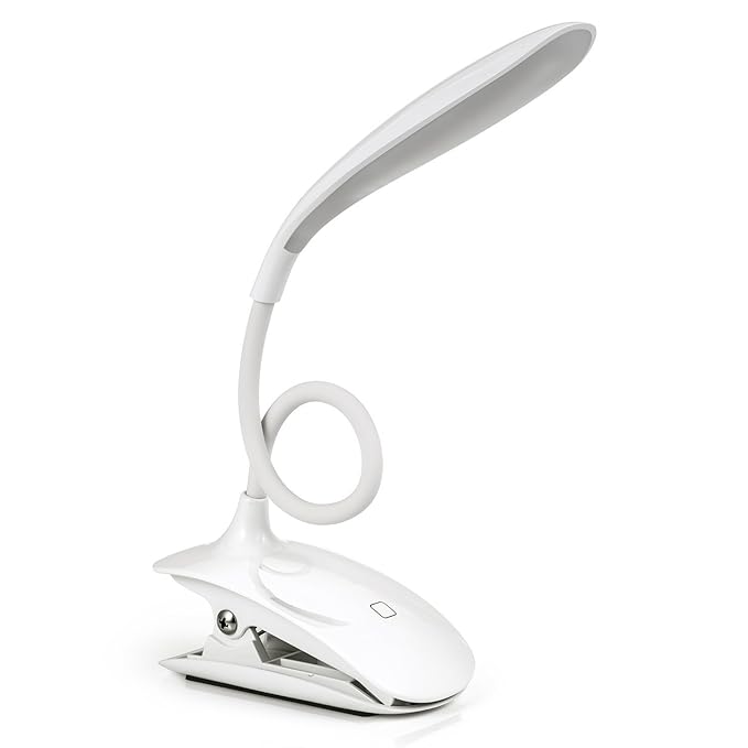 House of Quirk Non-Rechargeable Base B22 20-Watt LED Clip Lamp (White, Oval)