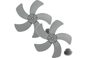 4 Sizes Plastic Fan Blade Replacement with 5 Leaves, Electric Fan Leaves Universal Blade Replacement for Standing Pedestal Fa