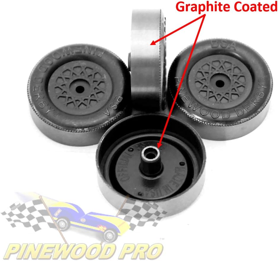 Pinewood Derby Wheels PRO Lathed, Graphite Coated Amazon.co.uk Toys