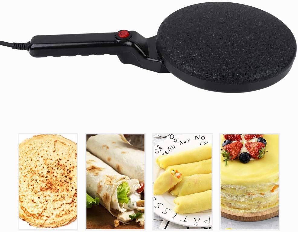 Nonstick Electric Crepe & Pancake maker, Handheld Healthy Iron