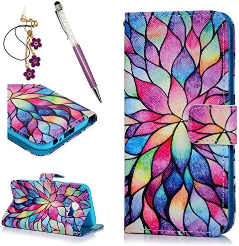 A3 2017 Case Wallet Cover Premium PU Leather Soft TPU Bumper Flip Folio Carrying Magnetic Closure Protective Shell Wallet Case Cover for Samsung Galaxy A3 2017 with Kickstand Stand - Colorful Totem