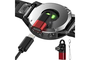 Ankky Garmin Watch Charger to 8-Pin Adapter 90 Degrees, Compatible with Garmin Fenix 7/7S/7X/6S/6/6X/5S/5/5X, Instinct 1/2/2S/Tide/Tactical, Forerunner, Vivomove,Vivoactive,Venu Series and More Black