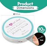 The Bead Shop Clear Elastic String 1mm 10m Bracelet Making Jewellery view 6