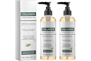 2Pcs Collagen Lifting Body Oil, 100ML Moisturizing Body Oil with Vitamin E & Rosemary, Hydrating and Firming, Suitable for Ne