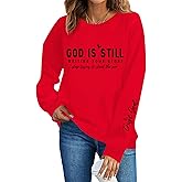 PAIEXILY Christian Crewneck Sweatshirts for Women God Faith Bible Verse Pullover Jesus Religious Long Sleeve Shirts Tops