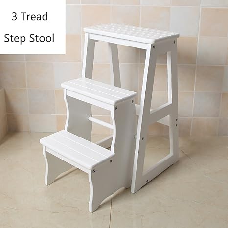 Wood Folding Step Stool For Adults Kids Kitchen Small Ladders Foot