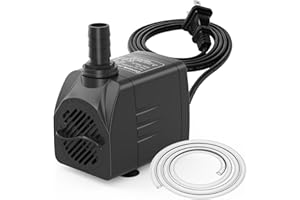 Knifel 400GPH Submersible Water Pump(1500L/H,25W),Ultra Quiet Fountain Pump with 6.5ft. High Lift,Pond Pump for Fish Tank, Po