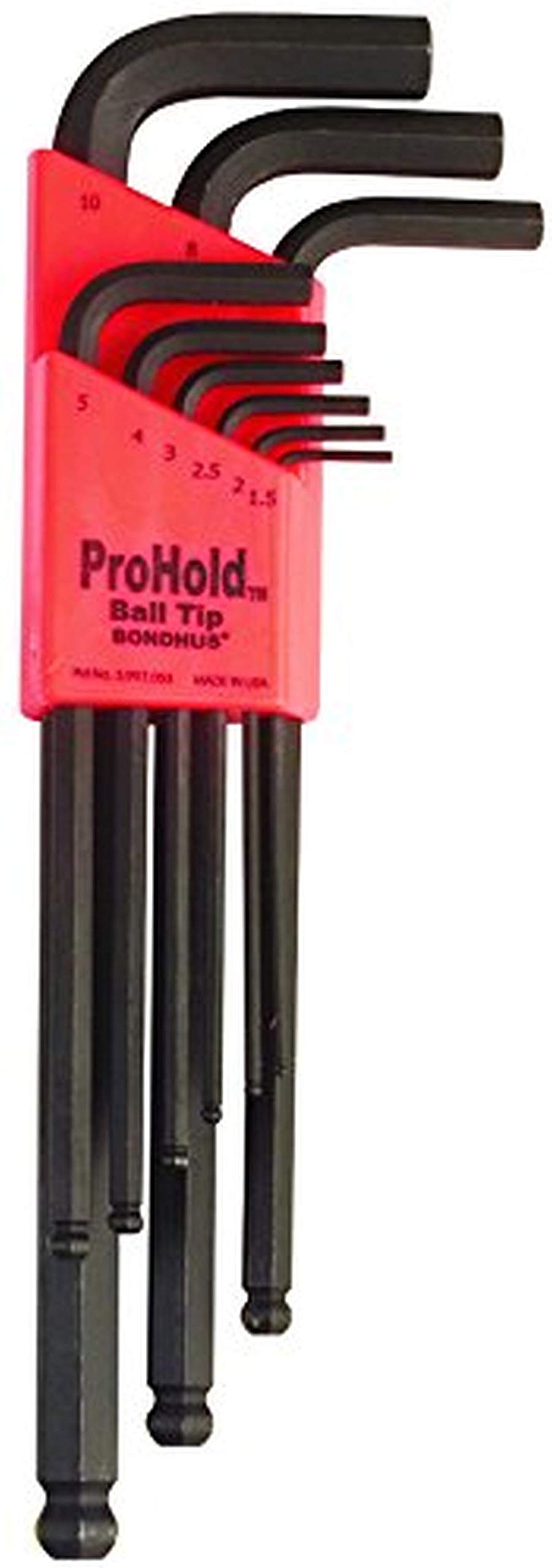 Bondhus, PBLX7MM PROHOLD BALLEND HEX Key Sets 1.5MM-6MM, 74992